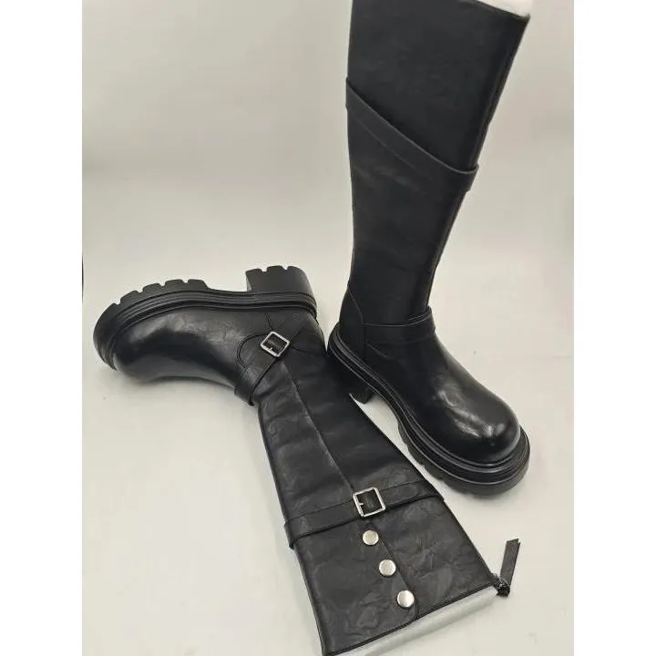 IEF/爱依服2025新款秋季女圆头厚底长靴6711-7060-