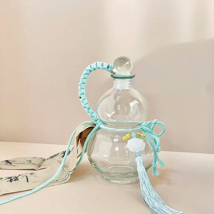 礼品新款葫芦网红奶茶水壶礼物爆款玻璃玻璃瓶创意瓶泡酒瓶水瓶yw