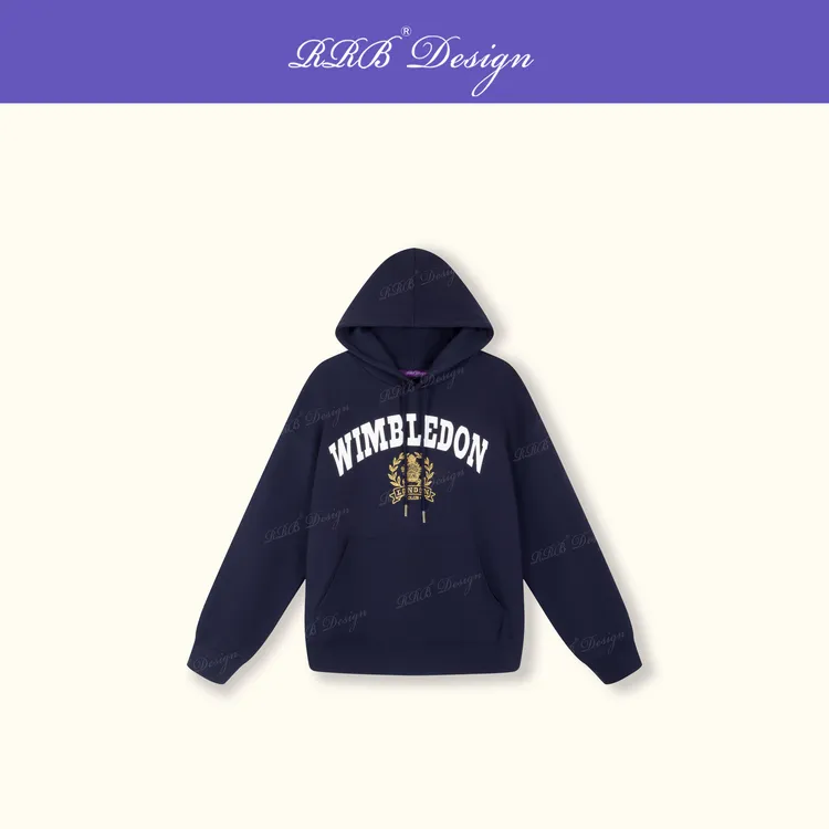RRB Design 休闲时尚宽松字母连帽长袖卫衣显瘦上衣