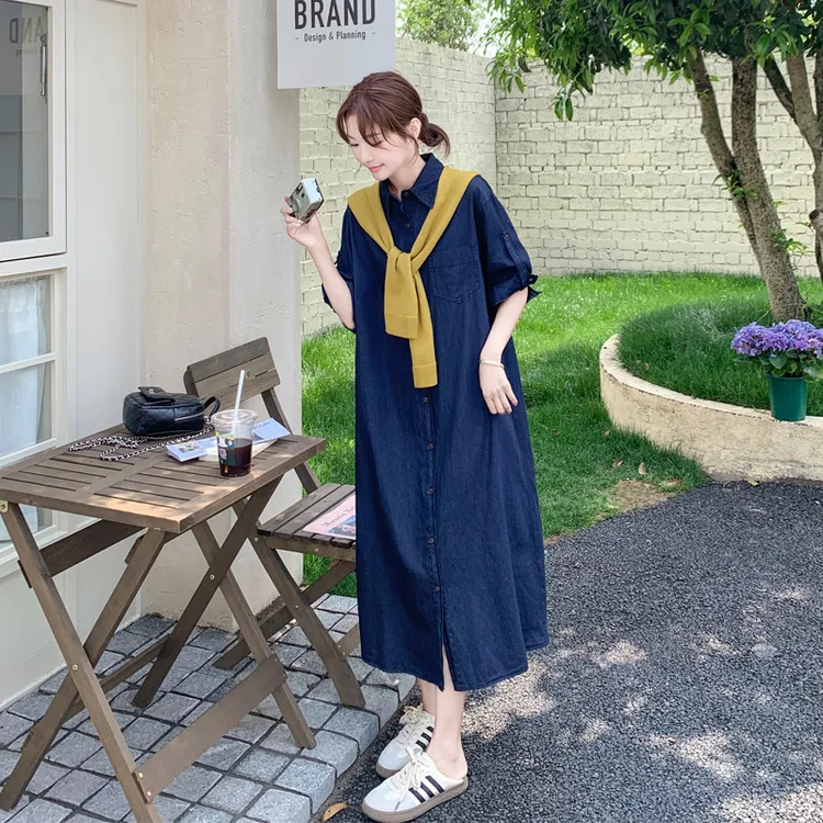 盐系复古披肩牛仔裙女2025夏季新款可盐可甜韩系ins风显瘦连衣裙