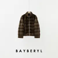 BAYBERYL老贝皇冠咖水*两面穿立领轻奢横排秋冬外套PY5I2242-9/27