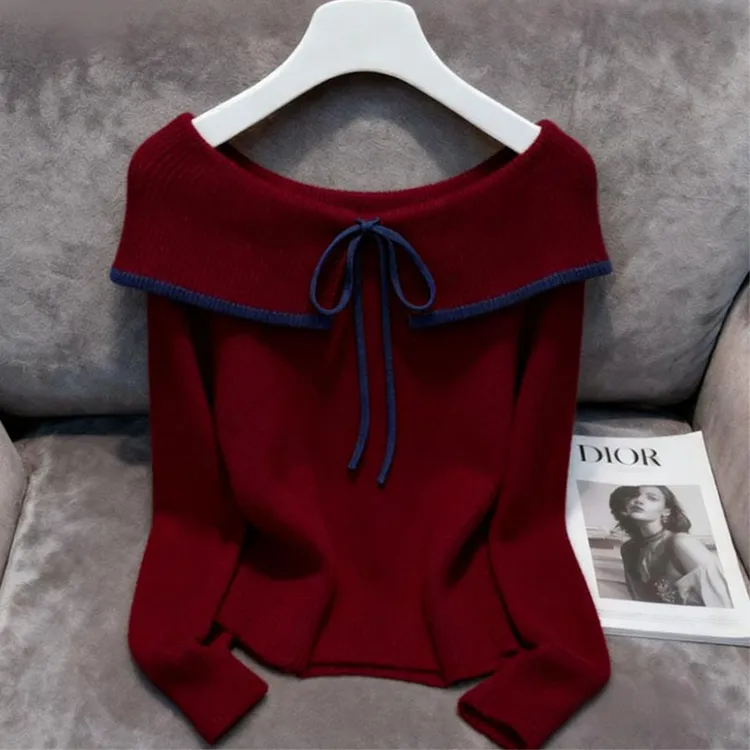 2025秋季新款韩版减龄时尚气质洋气显瘦百搭长袖毛衣针织衫女爆款