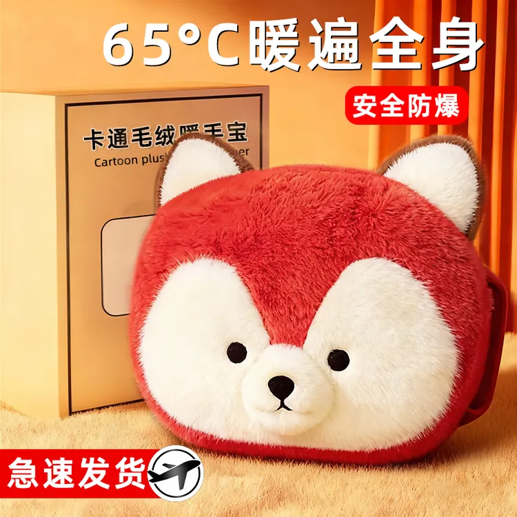 可爱卡通国标电热水袋充电款热水袋加厚防爆电热暖宝宝暖手宝学生