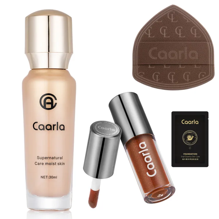 Caarla蜗牛精华养肤粉底液+唇蜜+粉扑+体验装