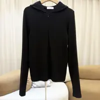 zaw大码女装连帽长袖T恤秋季显瘦遮肚子内搭洋气打底衫胖mm/25412