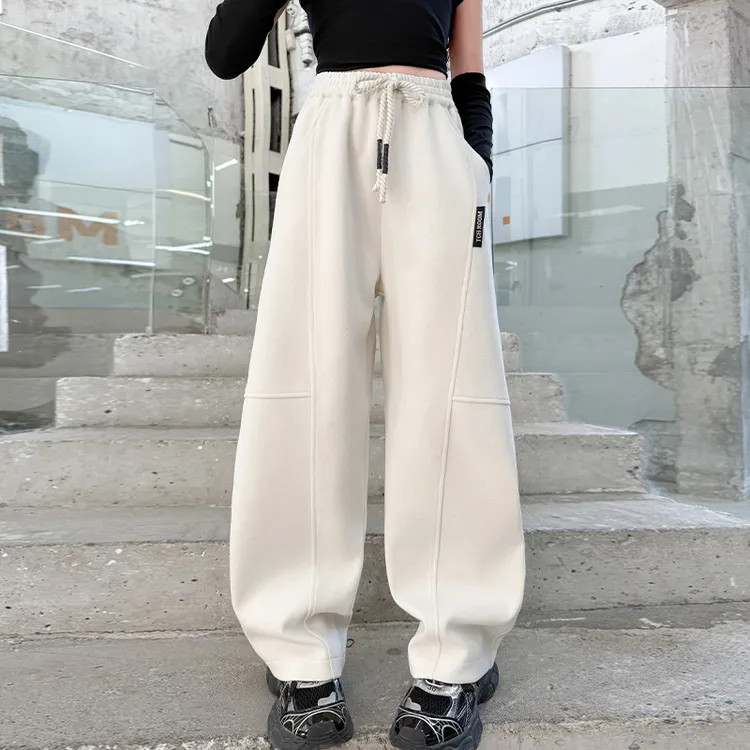 女童裤子春秋2025春季新款卫裤儿童弯刀裤女大童春款运动裤休闲裤