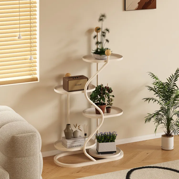 意式花架子客厅落地式阳台多层轻奢室内绿萝置物架家用植物装饰架