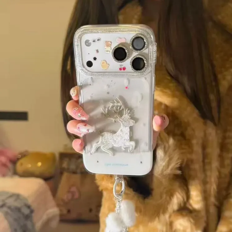 冬日ins唯美白色小鹿适用iPhone17promax手机壳苹果16pro可爱1514