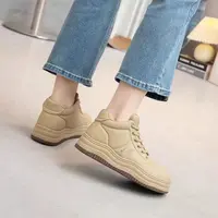 W033603秋冬新款面包鞋平底舒适休闲运动厚底增高女鞋