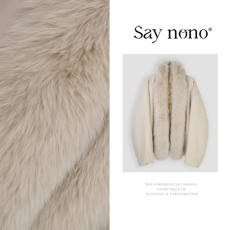 三防中空纱时尚优雅气质洋气减龄狐狸毛领鹅绒服GK31998MY