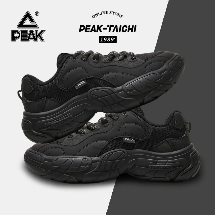 匹克态极轮胎鞋2025新款爆款休闲鞋厚底增高老爹鞋男鞋-DE610077