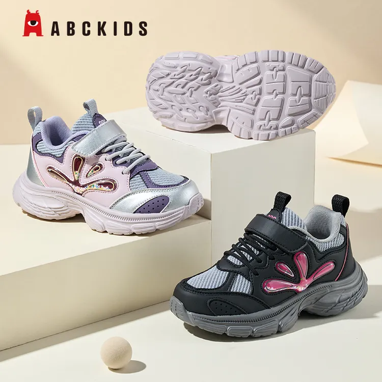 Abckids童鞋2025秋季男童透气运动鞋6-12岁中大童防滑女童休闲鞋