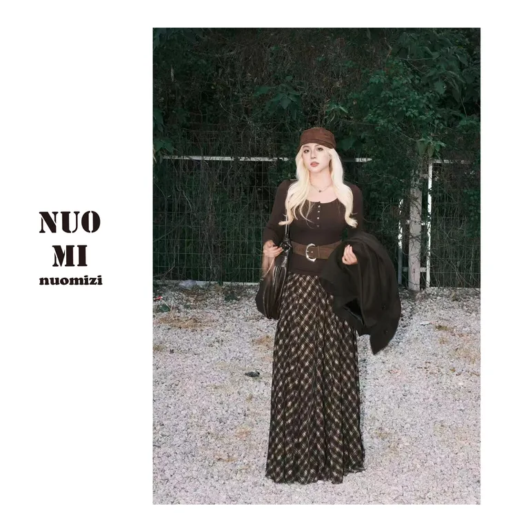 ZOZ糯米子[贴心t]半开领纽扣针织打底衫女内搭显瘦复古修身T恤