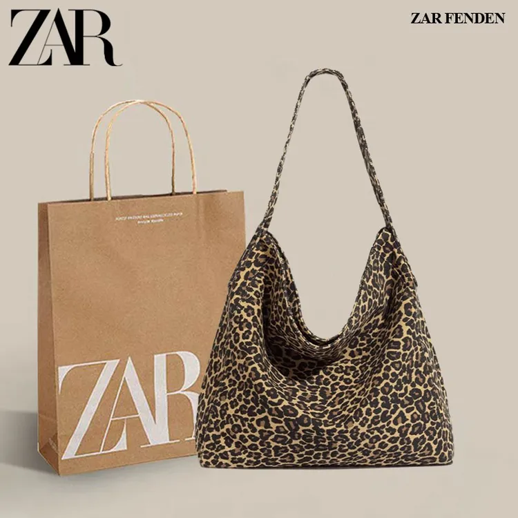 ZAR FENDEN韩系大容量托特包女士2025新款冬季复古慵懒风单肩包