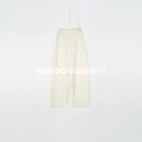 【DOUDOUCHENYI】2-山羊绒混纺松紧腰直筒休闲裤-5209