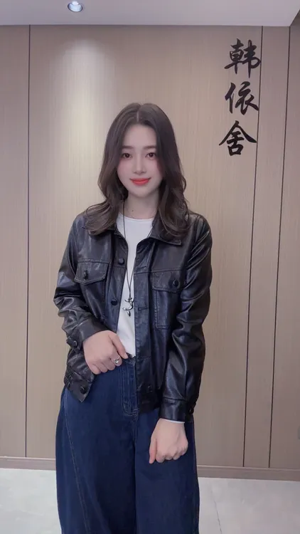 【宋轶同款】油蜡植鞣皮衣外套高雅轻奢秋季新款