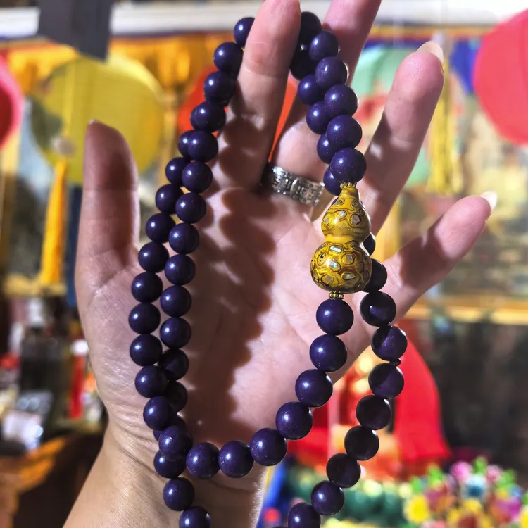 非金属木质项链 马姐推荐～富贵紫