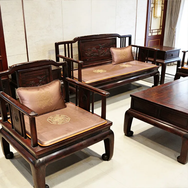 红木沙发坐垫四季通用防滑不变形免拆洗实木家具椅子凉席皮垫定制