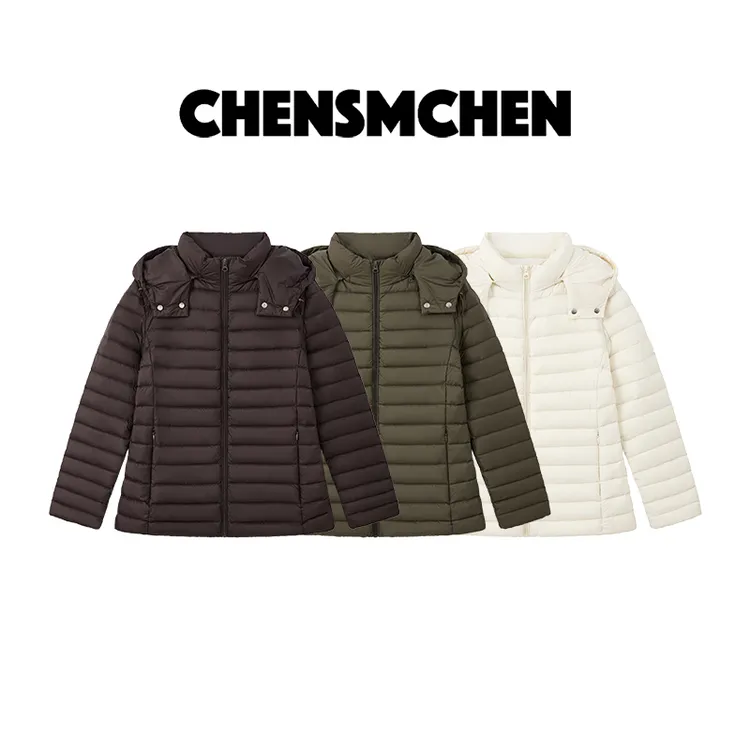 CHENSMCHEN【小排骨】可拆卸帽子轻薄收腰95鹅绒羽绒服CSY12122MX