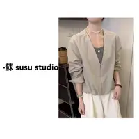 ZX6455秋季宽松显瘦小个子长袖假两件拉链休闲外套女薄款上衣