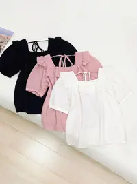 韩版气质减龄时尚显瘦方领衬衫短袖洋气衣服女