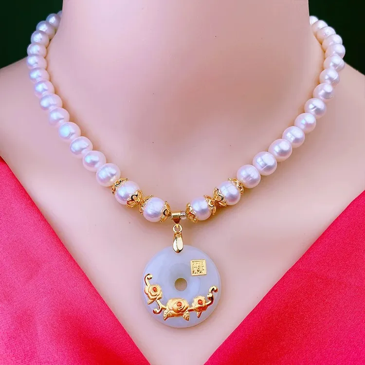 正圆强光深海海贝珠妈妈项链母亲节礼物