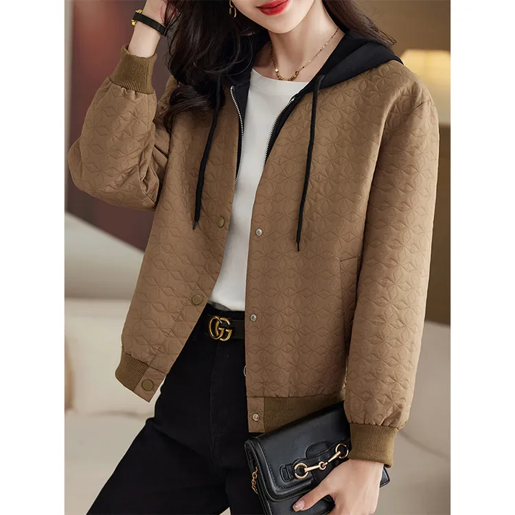 2367小香风外套女2025新款爆款春秋欧货妈妈轻薄棉服夹棉衣短外套