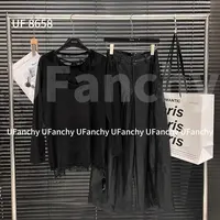 杨杨 UF-8658设计款蕾丝花边拼接假两件上衣