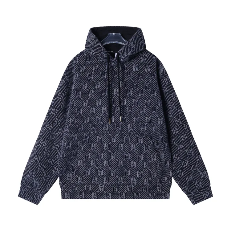 秋冬新款男士连帽套头纹理感美式高街日常百搭宽松长袖上衣潮