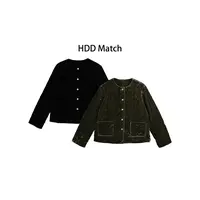 HDD- "优雅计划" 桑蚕丝 冬季女款丝绒气质羽绒服外套 Y8987