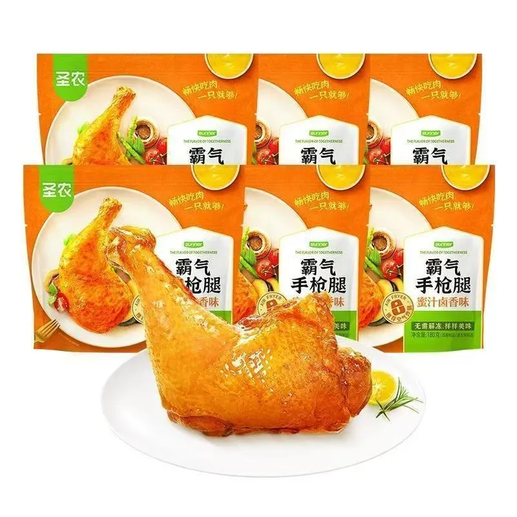 【新日期】圣农蜜汁卤香风味霸气手枪腿全腿180g*6袋 空气炸锅小吃