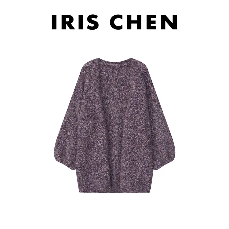 IRIS CHEN 莫高窟 25秋冬“绵羊毛640g”加厚慵懒针织开衫25WT892