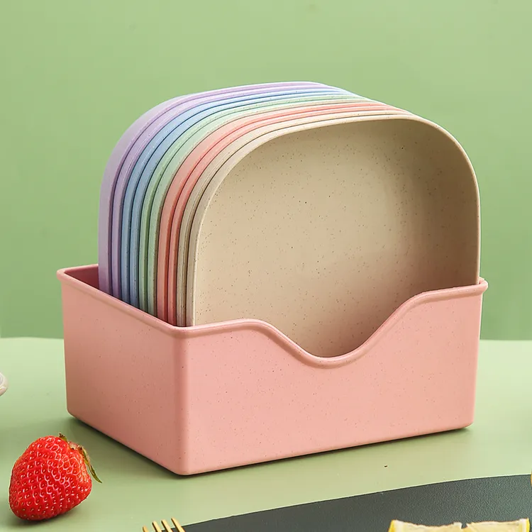 日式餐桌垃圾盘碟吐骨碟家用骨碟骨头碟创意塑料菜碟小碟子带底座