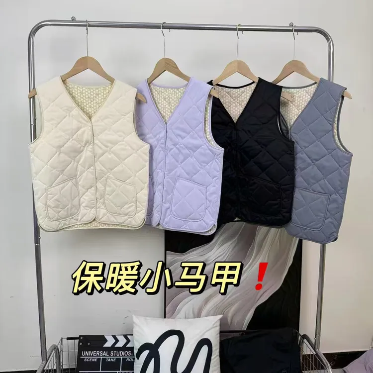 渠道好货！男女棉马甲轻薄背心打底坎肩宽松百搭内搭保暖马夹