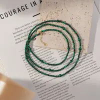 幸福链孔雀石搭配时尚百搭项链（天然珠宝多样性发其一）