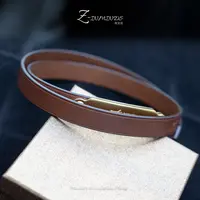 Z-INMINDS棕色双扣细腰带