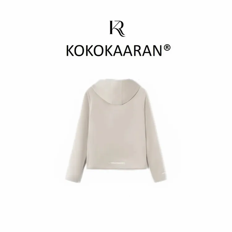 kokokaaran/可可咔伦"十字花”连帽拉链长袖外套SH250732