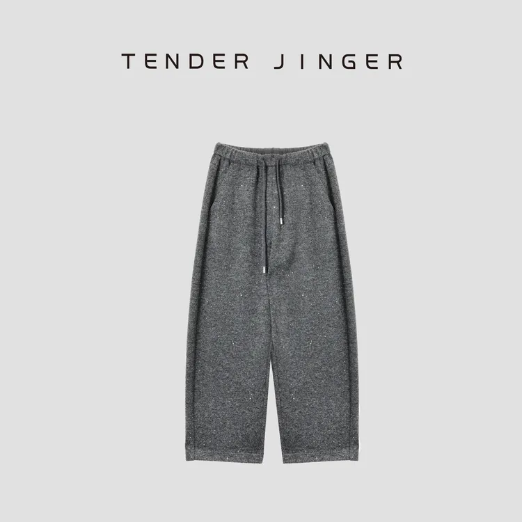 Tender Jinger|线下专供 羊毛混纺亮片花纱显瘦百搭裤T54LFK50188