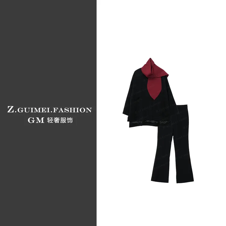 【肆姐高定】设计师款斗篷围巾套装XY3055