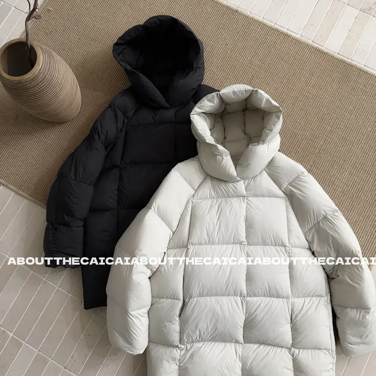 CAICAI/【年货系列】冬季90白鸭绒中长款云朵泡芙大切块羽绒服2680