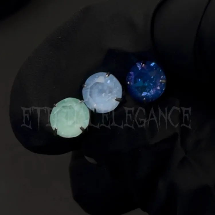 钛钢耳饰 新配色爆闪华子舌钉6mm钛钢杆粗1.6/1.2舌钉穿刺饰品