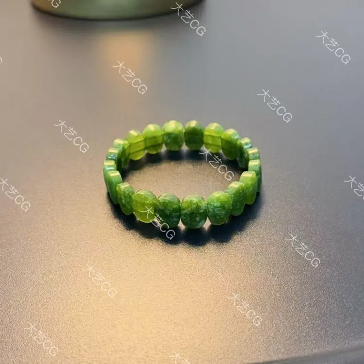 非金属仿水晶手链 手串绿色新中式弹力手牌BRGlc 0278