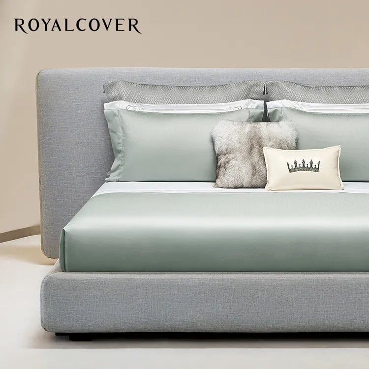 ROYALCOVER/罗卡芙现代简约100S全棉长绒棉床单四件套 琉森秘境