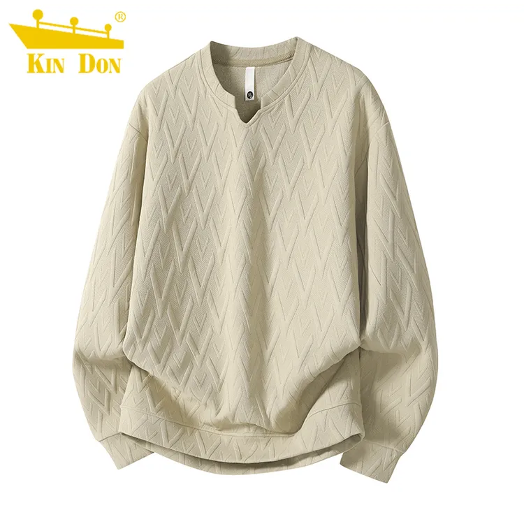 美式潮牌重磅卫衣男士2025秋季新款潮流宽松百搭痞帅V领长袖上衣