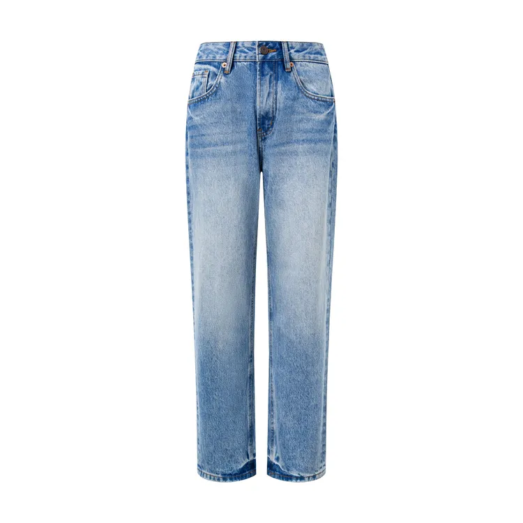 加绒加厚丨土耳其进口面料100棉法棍直筒裤-常规款牛仔裤女秋冬款