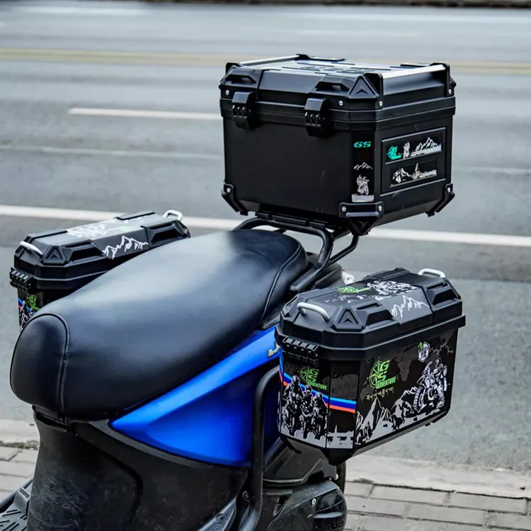 摩托车边箱通用电瓶车两侧边箱大容量三箱改装防水防撞电动车侧箱