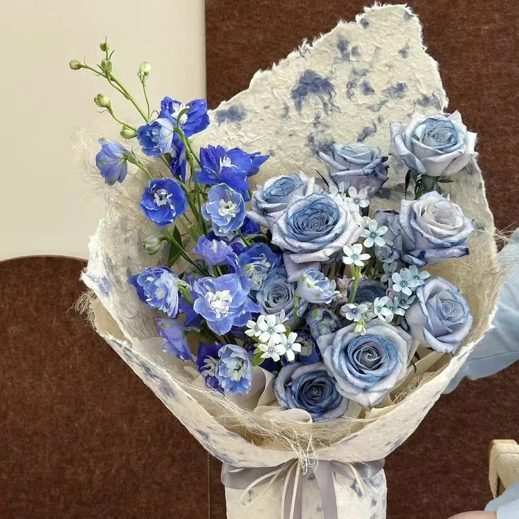 「中浩」东巴扎染艺术纸50*45花束包花资材5张/包手工花艺包装材料