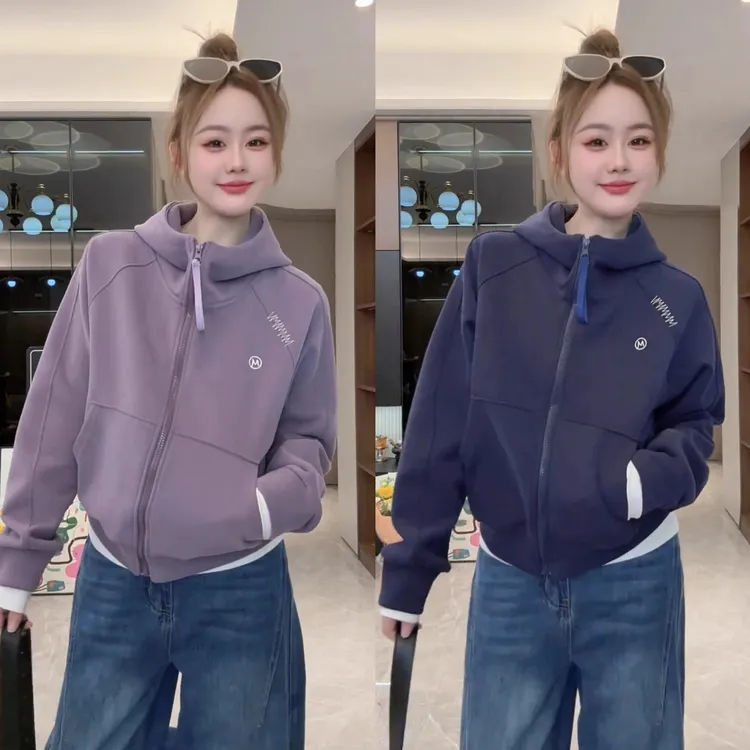 爆款时尚高级感连帽卫衣外套女2025年秋季休闲显瘦超好看减龄上衣