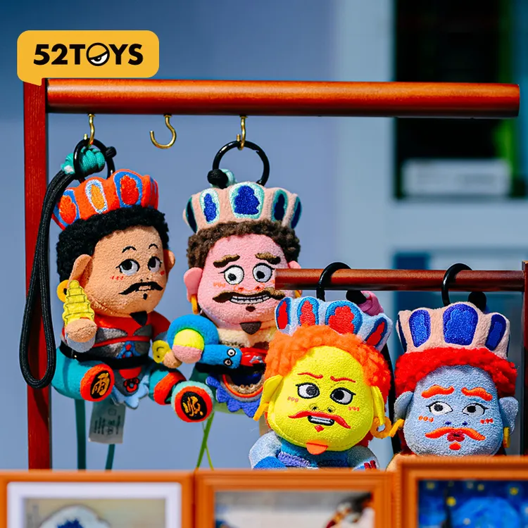 52TOYS四大天王毛绒挂饰国潮潮玩手办情侣礼物挂件