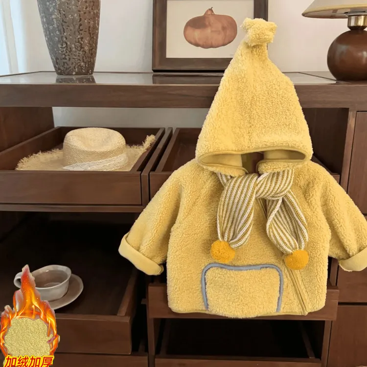 冬季女童爆火星星人外套2025年洋气女宝宝保暖小童韩版外套